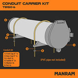 Conduit Carrier Kit 6 Inch Diameter - PVC Conduit Carrier, Mounting Hardware Included